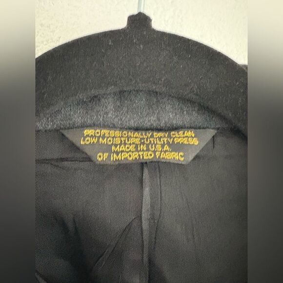 Zizi Rossi Double breasted sport coat 44R. Charcoal grey green lines wool blend - Picture 3 of 9